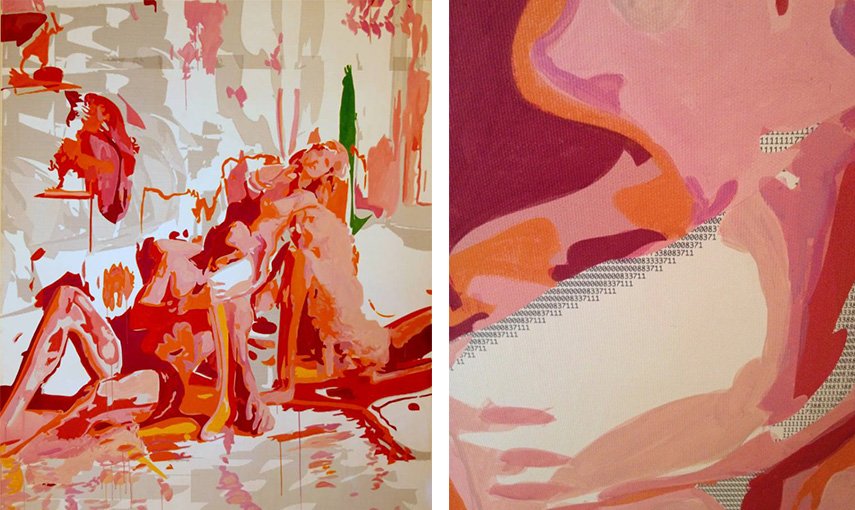 Left - Lans King - Work No. 979 - The Three - Right - Lans King - Work No. 979 - The Three (detail)