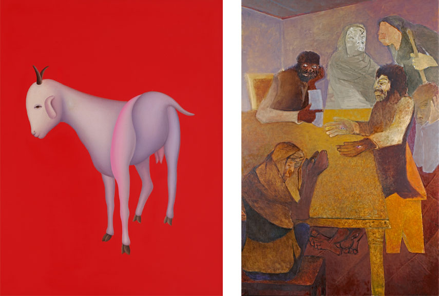 Left Lot 51 - Manjit Bawa Right Lot 41 - Krishen Khanna