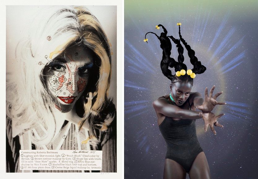 Left Lynn Hershman Leeson - Roberta Construction Chart Right Juliana Huxtable - Lil' Marvel