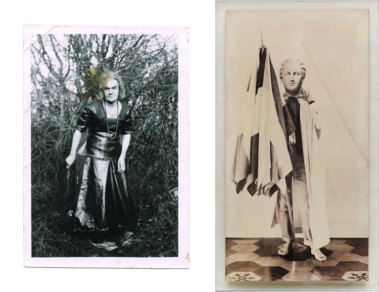 Left Marcel Bascoulard - Pose 4, 1973 Right Gioulio Paolini - Delfo II, 1968