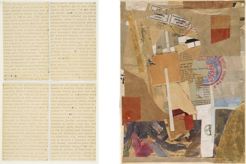 Marcel Duchamp - Rendezvous of Sunday, February 6, 1916 / Kurt Schwitters - Opened by Customs, 1937