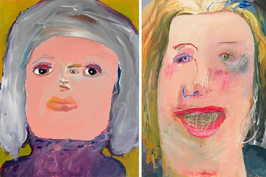 Margot Bergman usually works with acrylic on linen or canvas