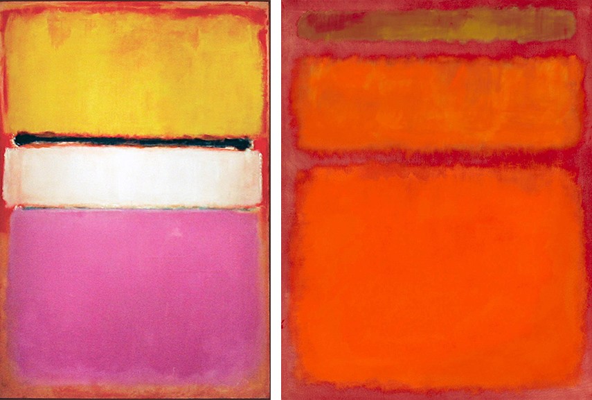 What are the elements of contemporary arts in Rothko's works