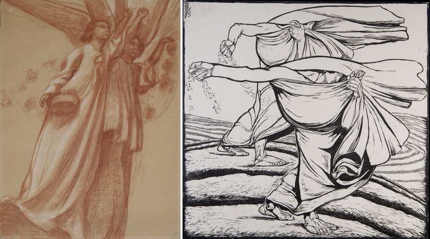 Left Maurice Denis - Angels Right Duilio Cambellotti - The Semoni