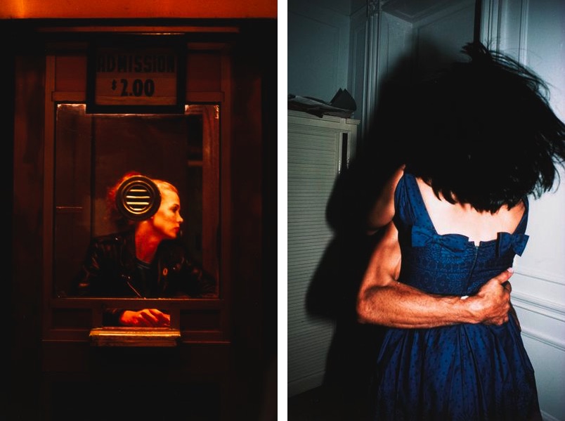 Nan Goldin - “Variety” booth, New York City, 1983, The Hug, New York City, 1980