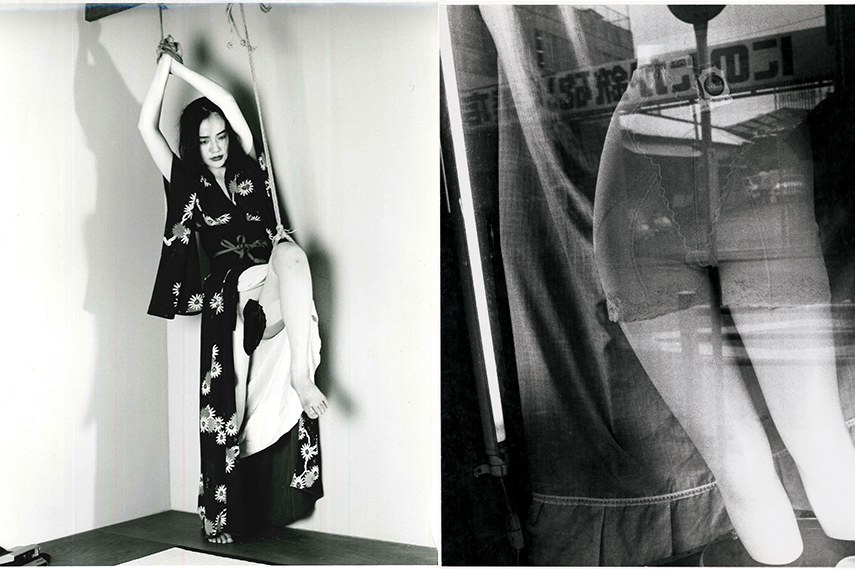 Left: Nobuyoshi Araki - Marvellous Tales of Black Ink, 1994 / Right: Daido Moriyama - "Tokyo" Meshed World, 1977-78