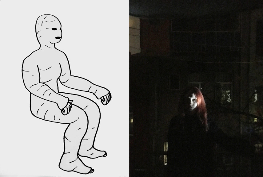 Left Özlem Ünlü - Kâla, 2018 Right Gülhatun Yıldırım - İçeride, Inside, 2018