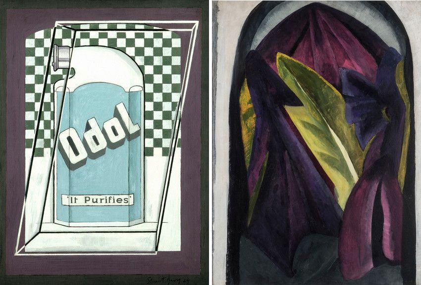 Left Stuart Davis - Odol Right - Helen Torr Purple _ Green Leaves