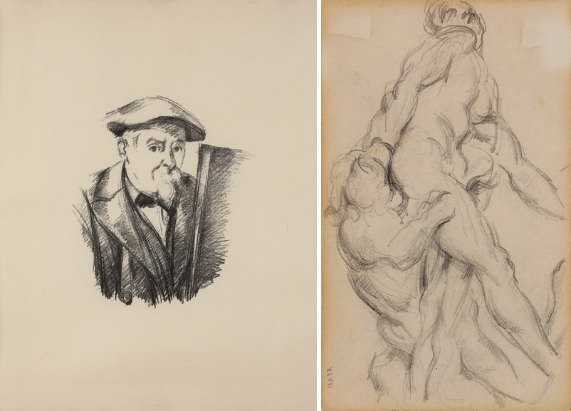 Paul Cezanne - Self Portrait and After Pierre Puget