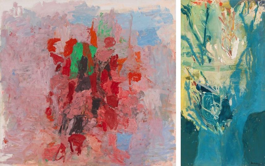 hilip Guston - Dial, 1956, Helen Frankenthaler - Blue Territory, 1955