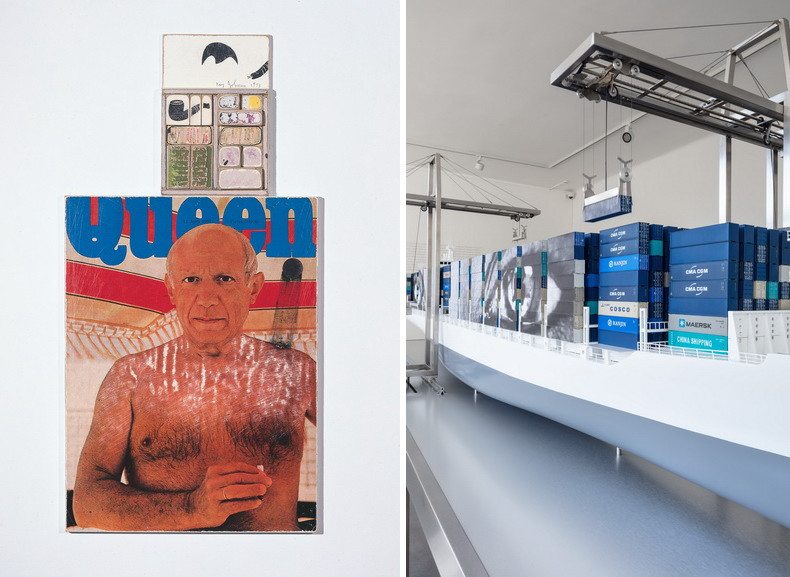 Left Ray Johnson - Untitled Right JR - Eyes on Boat