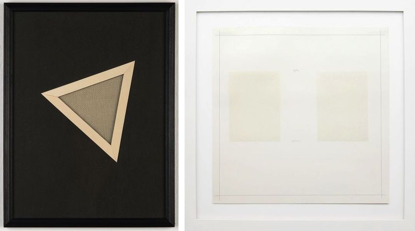 Richard Tuttle - V67-31, 1967, Robert Ryman - Untitled No. 42/100, 1969