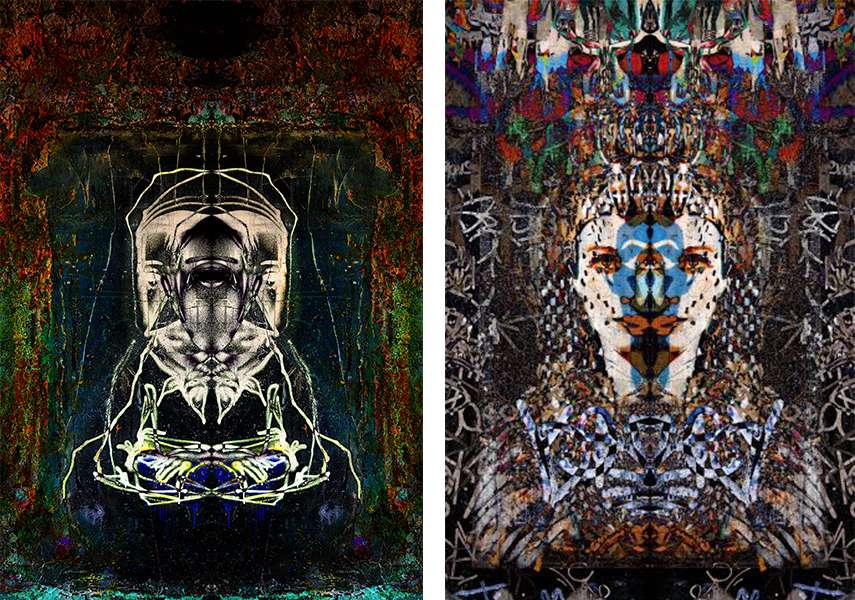Left - Roman Koenig - Recessed Portrait, 2015 - Right - Roman Koenig - Memories of Egypt, 2016