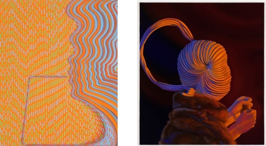 Left: 50.8 x 40.6 cm. (20 x 16 in.) / Right: 71.1 x 61 cm. (28 x 24 in.)