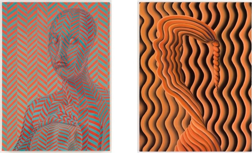 Left: 66 x 48.3 cm. (26 x 19 in.) / Right: 61 x 45.7 cm. (24 x 18 in.)