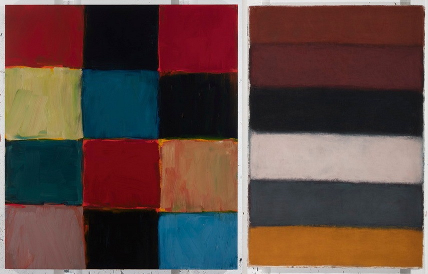 Left Sean Scully - Robe Blue Blue Durrow Right Sean Scully - Landline