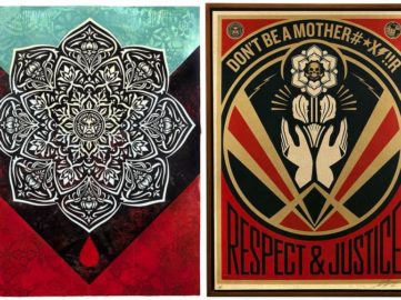 Shepard Fairey - Blood and oil mandala, Shepard Fairey - Dont Be A MFR