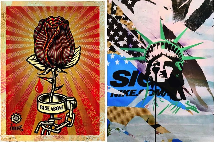 Shepard Fairey aka Obey - Rose Shackle, 2019, Pure Evil