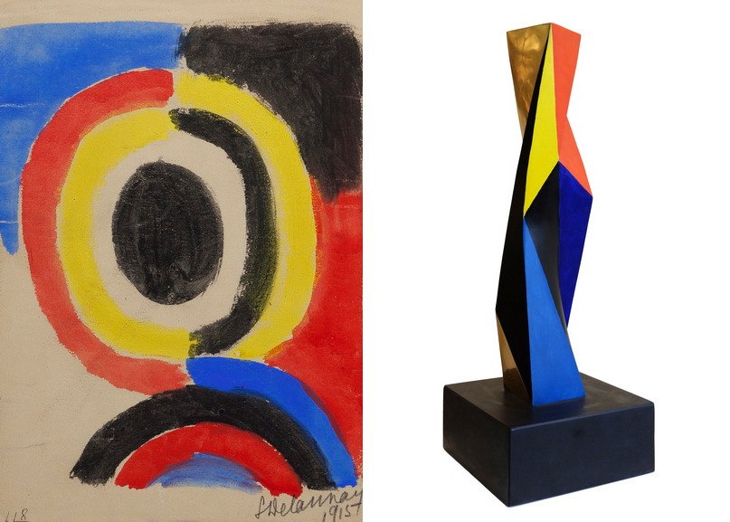 Left Sonia Delauney - Disque Right Anton Prinner - Colonne