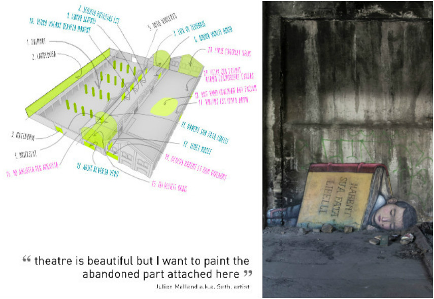 Left: Teatro India map / Right: Seth - Habent Sua Fata Libelli, 2016