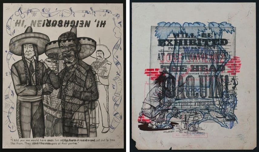 Vincent Ramos, Obliteration Poem (Gauguin Along the Rio Grande), 2017, Vincent Ramos, Will Be Exhibited Wanted the Head Joaquin, 2017