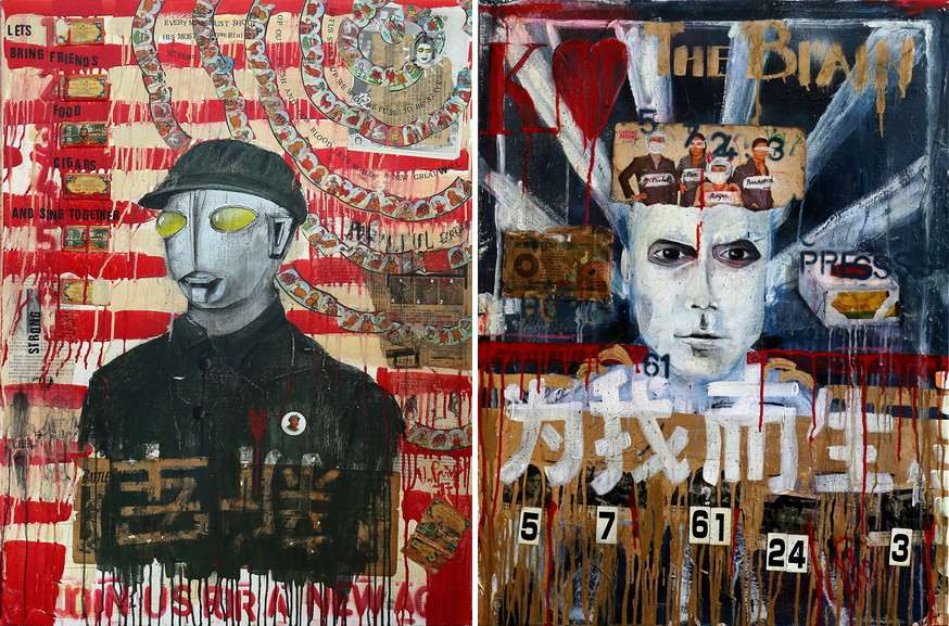 Left Virginie Pringiers - New Army Right Virginie Pringiers - The Brain