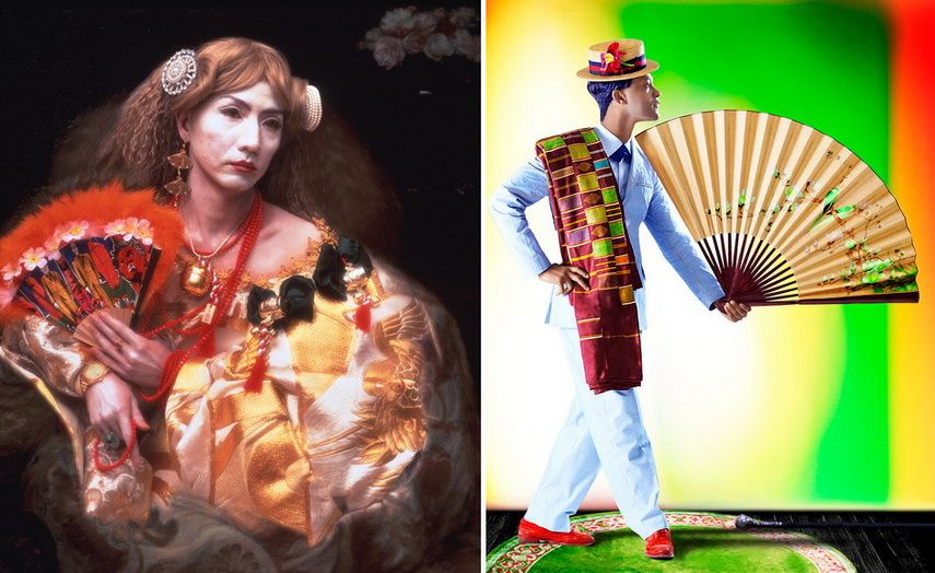 Left Yasumasa Morimura - Portrait Right Ike Ude - Sartorial Anarchy
