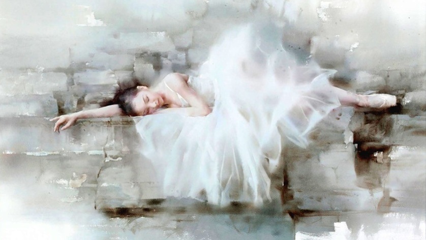 Liu Yi - Ballet dancer, watercolor 