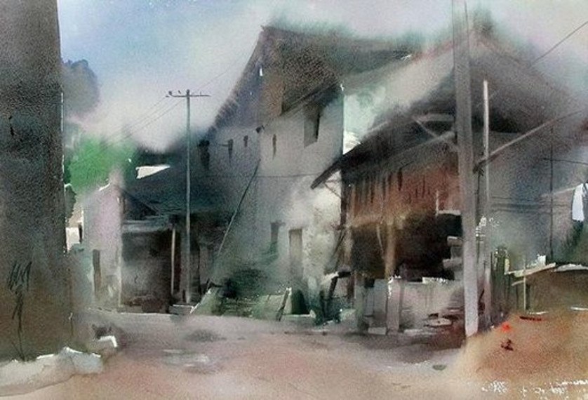 Liu Yi - Untitled, edit and search for comments in watercolors 