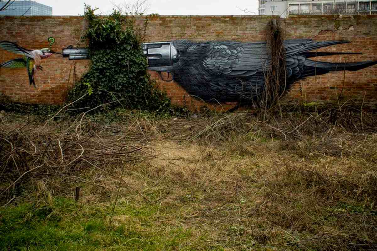 Flying to Freedom 10 Street Artists Who Love to Paint Birds Widewalls