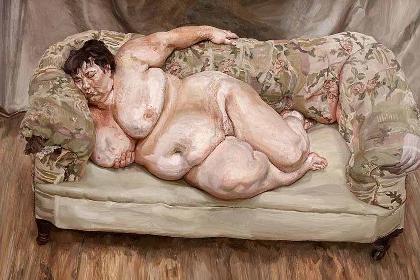 Lucian Freud - Benefits Supervisor Sleeping via huffingtonpost com