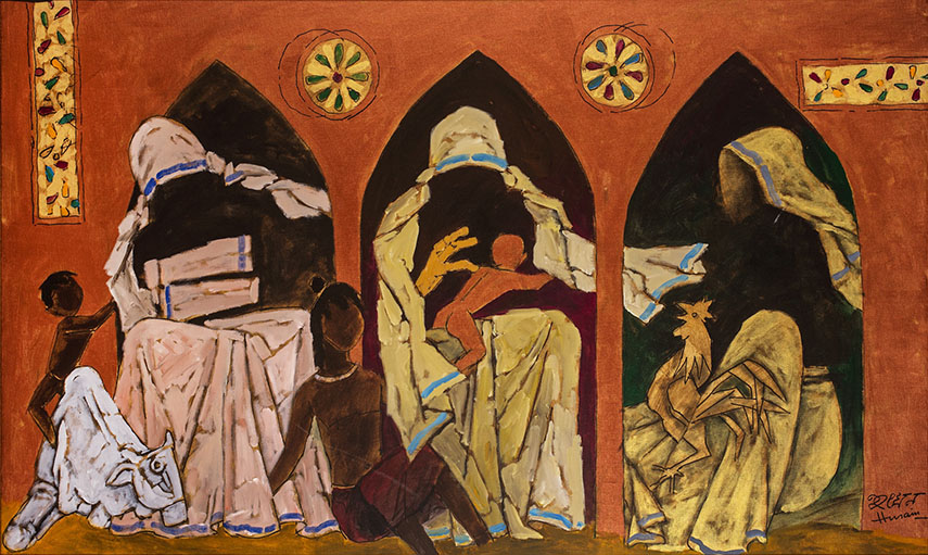 M.F. Husain - Trinity of Mother Teresa