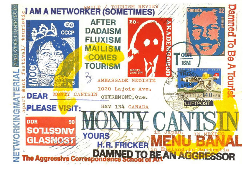  Mail Art envelope from H.R. Fricker, 1990