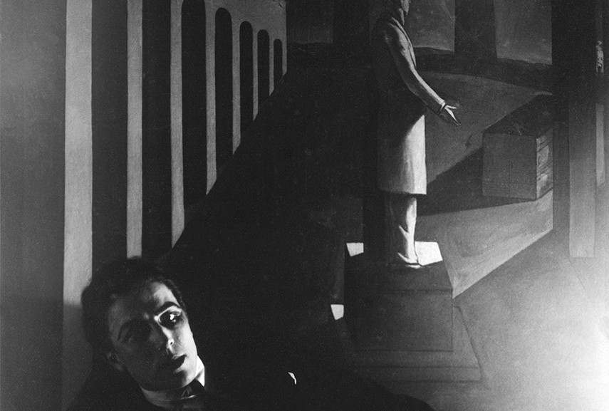 Man Ray, André Breton in front of Giorgio de Chirico’s L’Énigme d’une journée (ca. 1922)