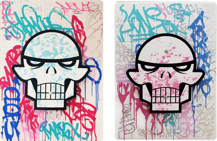 Matt Siren - For The Beautiful Verymod (blue), 2012 and For The Beautiful Verymod (pink), 2012
