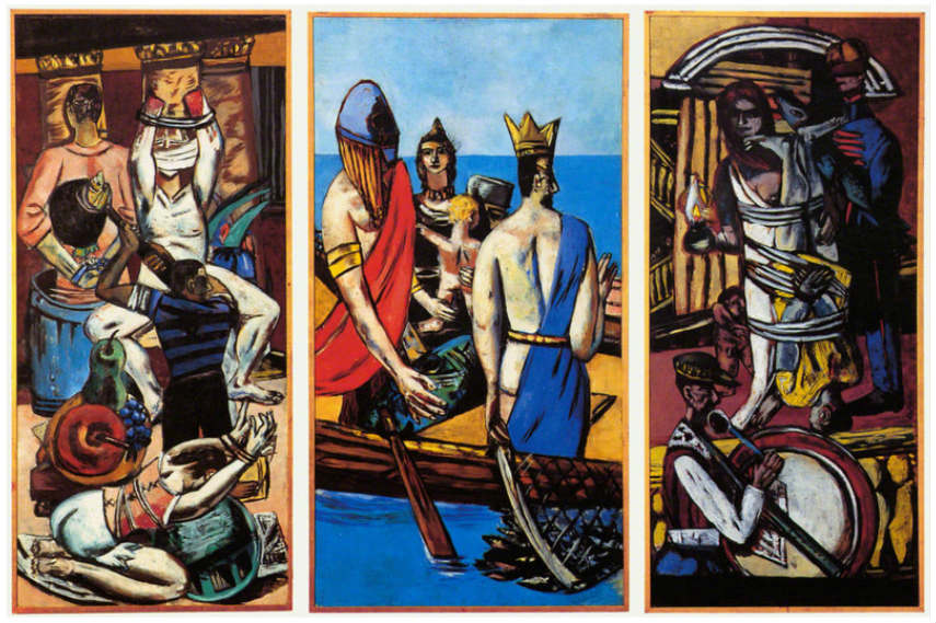 Important Max Bexkmann work Departure labeled by nazis on the exhibit