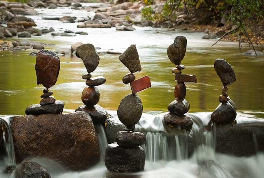 gluing rocks together - Google Search  Rock sculpture, River rock crafts,  Garden rock art