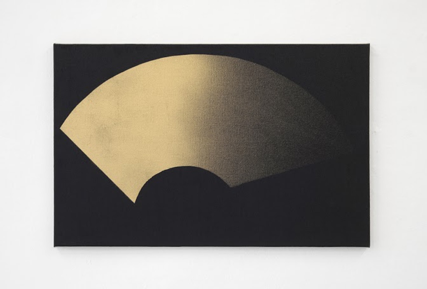 Michael Hakimi - Scheibenwischer, 2014, Lacquer and spray paint on linen