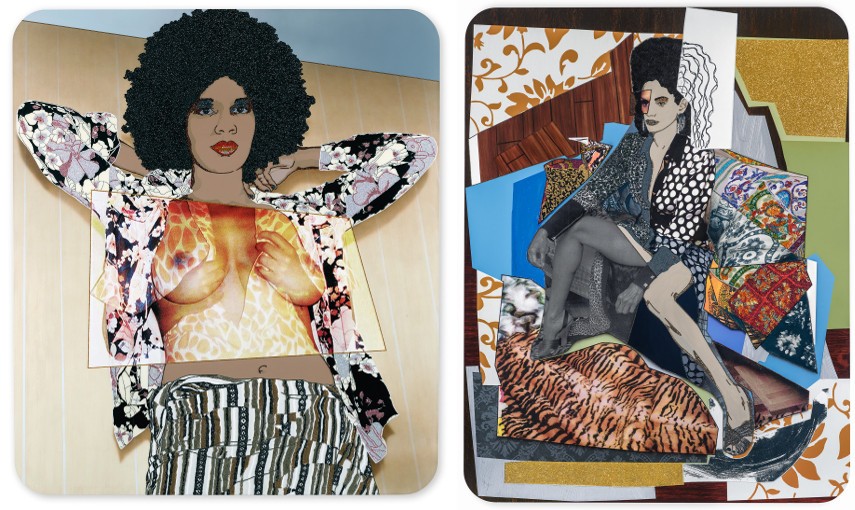 Mickalene Thomas - Portrait of Maya #10, 2017, Racquel Come to Me, 2017