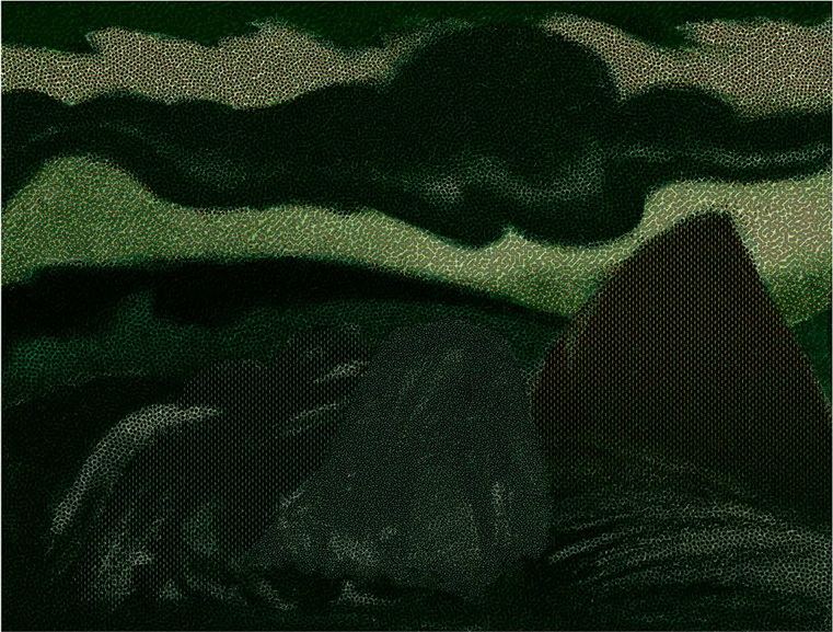 Milton Glaser - Black and Green Dawn