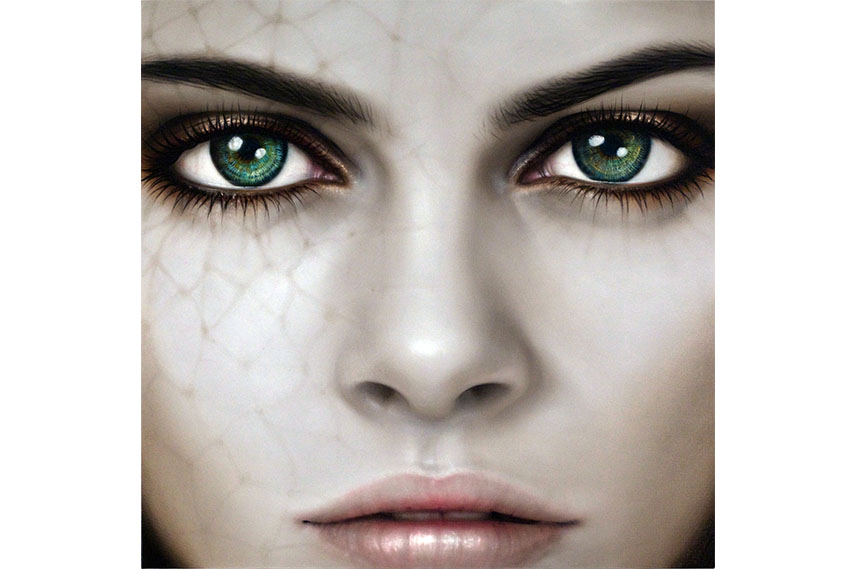 Moonage Daydream, oil on canvas, machiko edmondson unix gallery new york exhibition