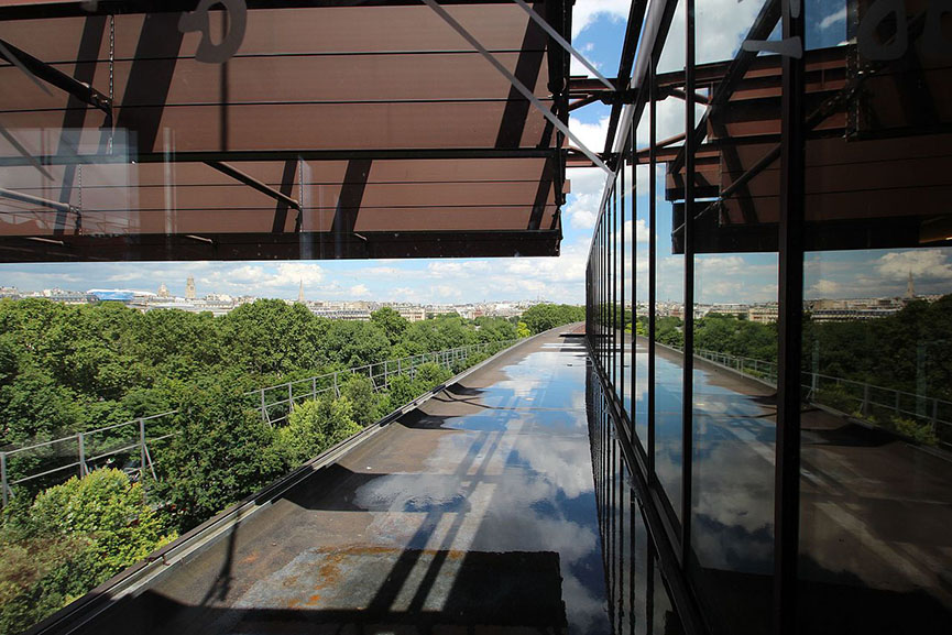 View of the study and research library at the Quai Branly Museum in Paris, France, by Lionel Allorge