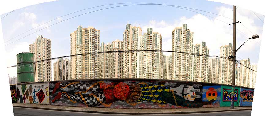 Obie Platon - Pollution, Shanghai, 2014 - panoramic view