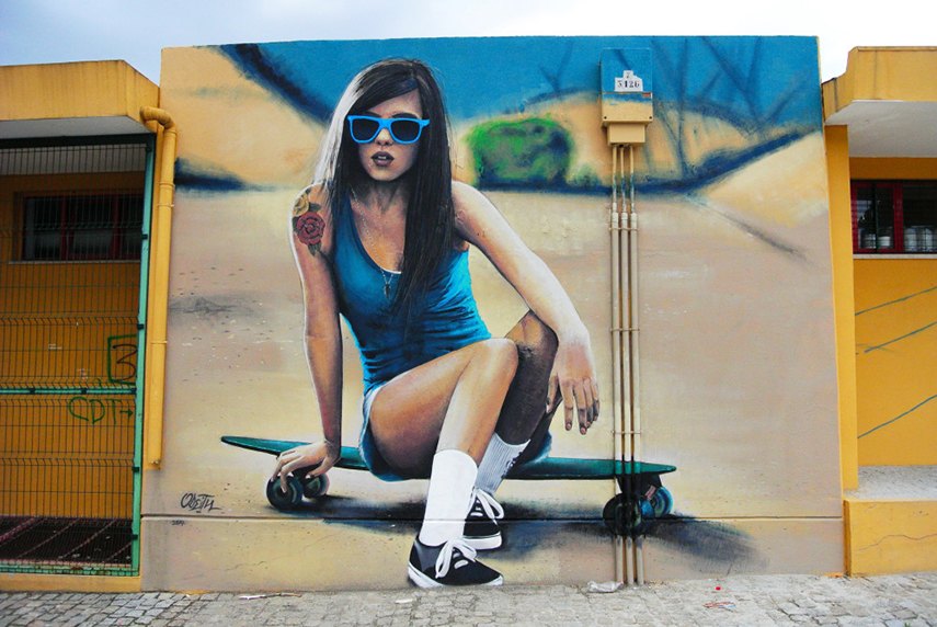 Odeith - Skater Girl, 2014 youtube video account mural anmelden aufrufe dauer
