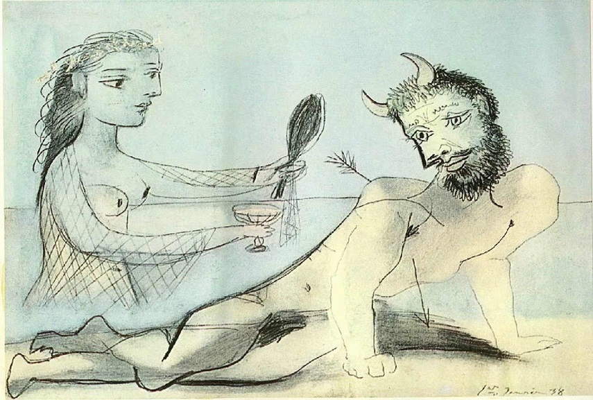 Pablo Picasso - Girl Helping Minotaur