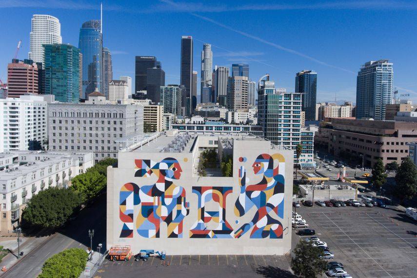 his famous canvas and mural were exhibited live at expo in 2009