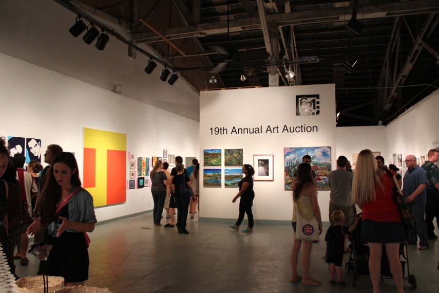 Photo taken inside the Railroad Square Park Gallery during its 19th annual auction party