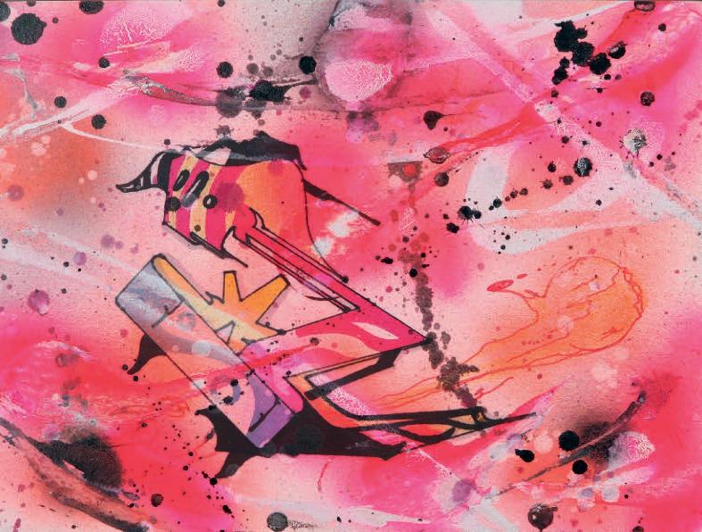 Rammellzee - Ikonoklast Panzerism letter “S”, 1987 (38,3 x 51 cm)