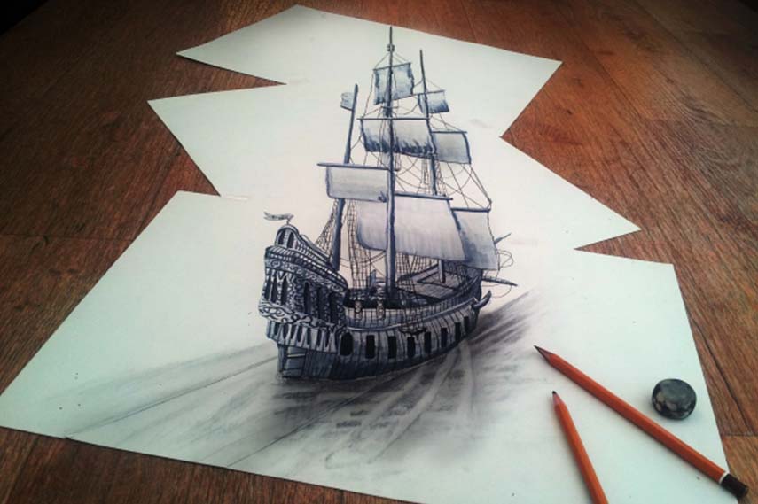 how to draw 3d art with pencil