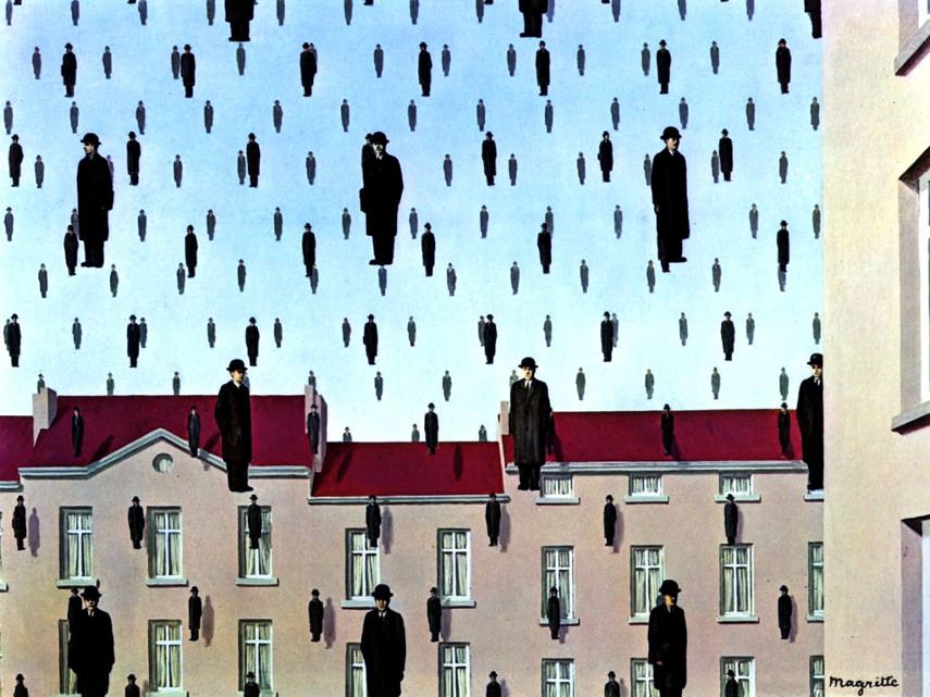 The example of repetition in art in Rene Magritte painting